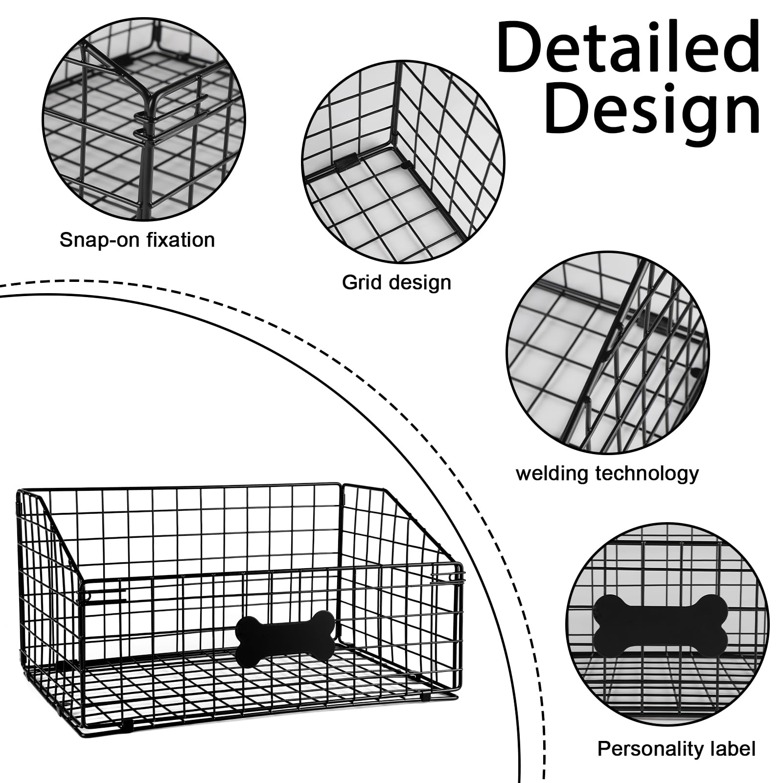 Geyecete wire dog toy box showcases durable construction for long-term toy storage.