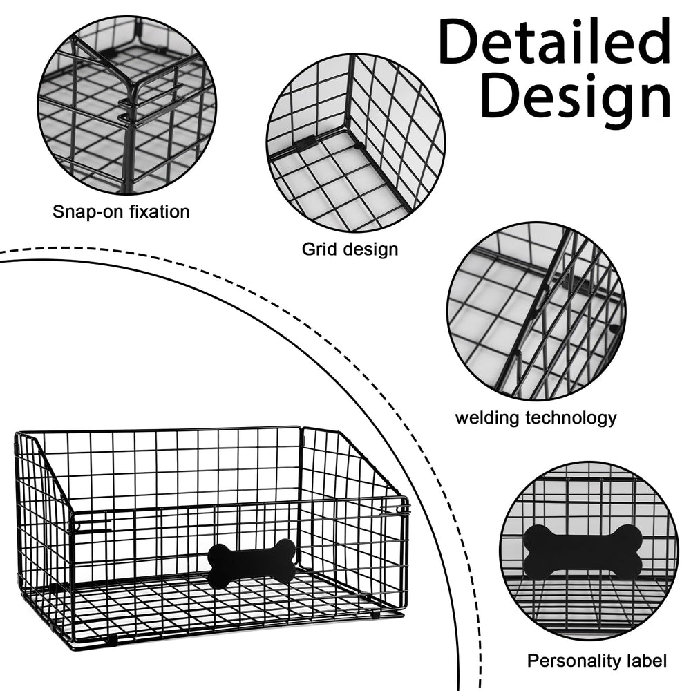 Geyecete wire dog toy box showcases durable construction for long-term toy storage.