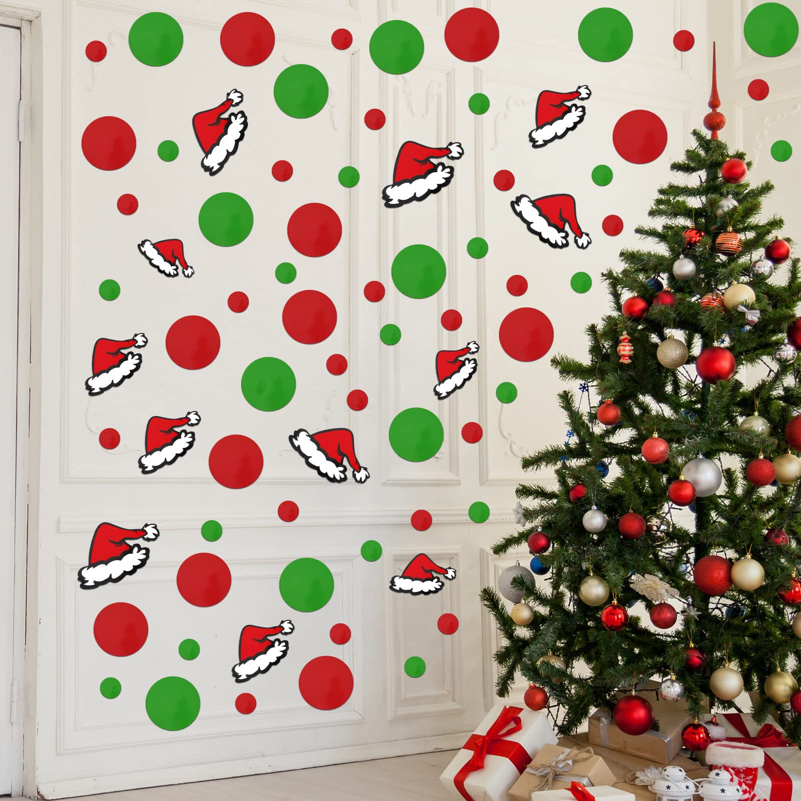 Geyee lime green circle wall decals 5cm for playful nursery decor and easy removal