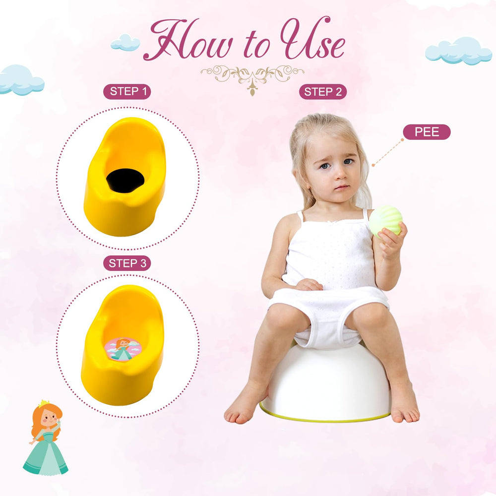 Geyee potty stickers on a child using the potty scene to encourage independence.