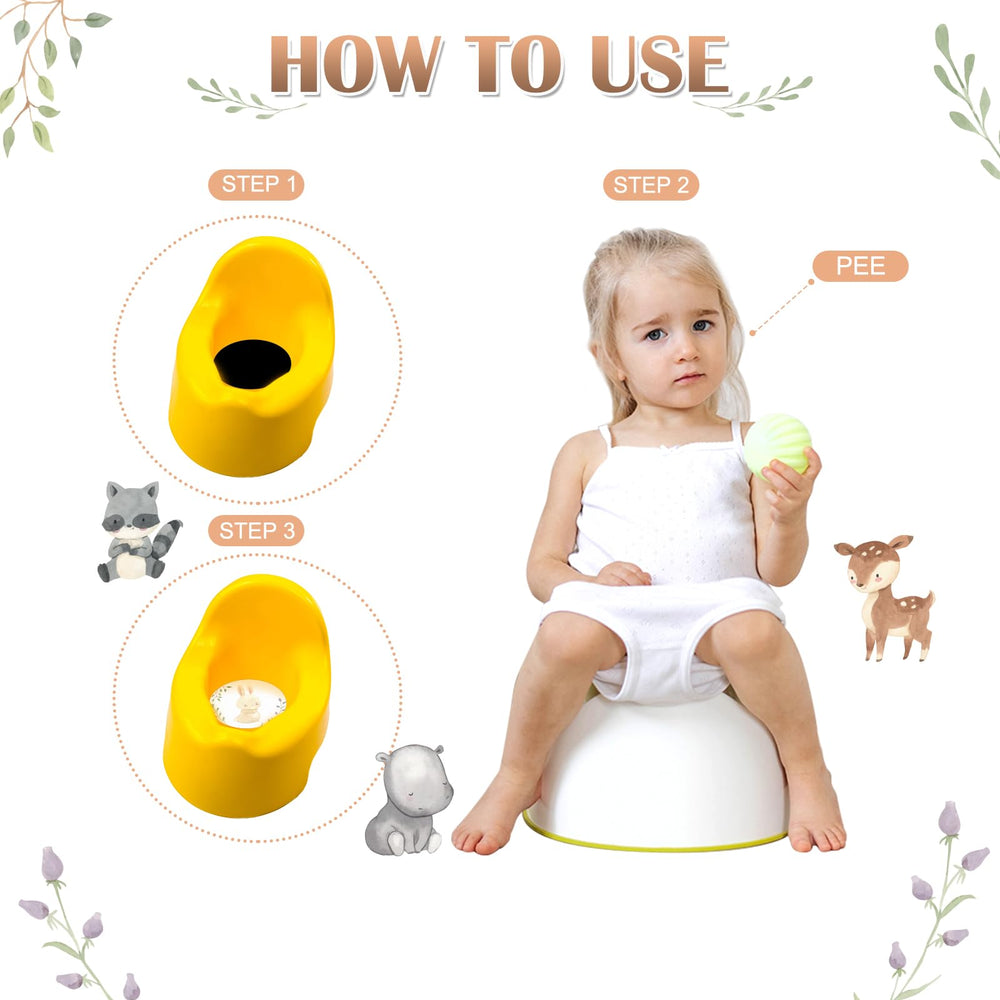 Geyee potty stickers measure 7 cm and fit most potties for flexibility.