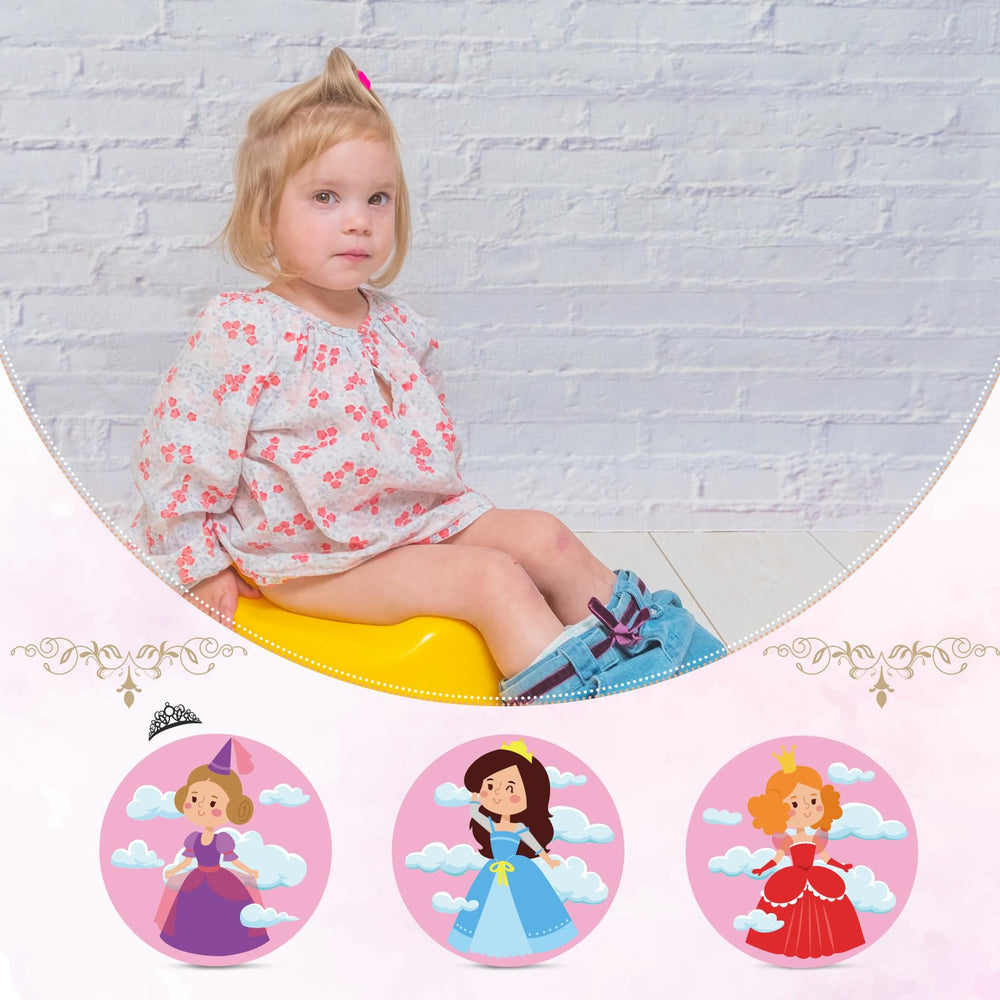 Geyee potty stickers 12 styles closeup highlights variety and playful designs.