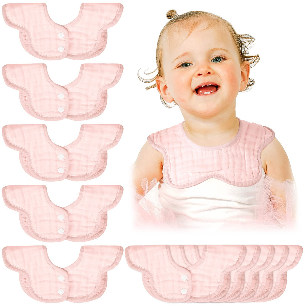 Geyoga baby bib with 360 rotate coverage for quick cleanup and versatile use