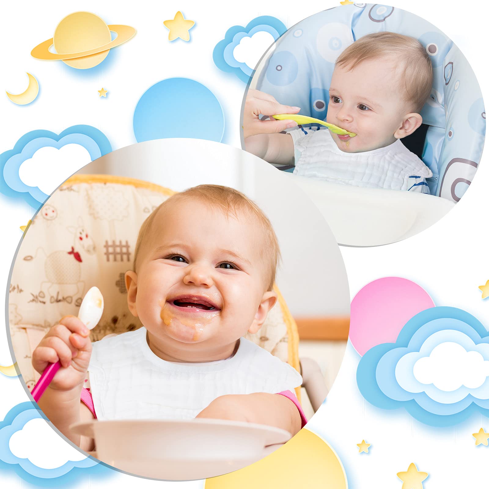 Geyoga petal design gift packaging highlights unisex baby shower gift option.