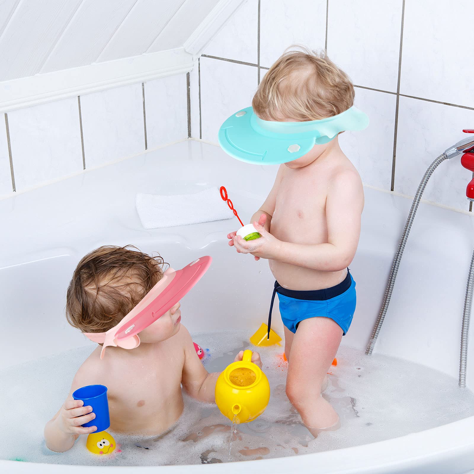 Geyoga Baby Shower Cap Pink Sun Shading Use, versatile beyond bath time.