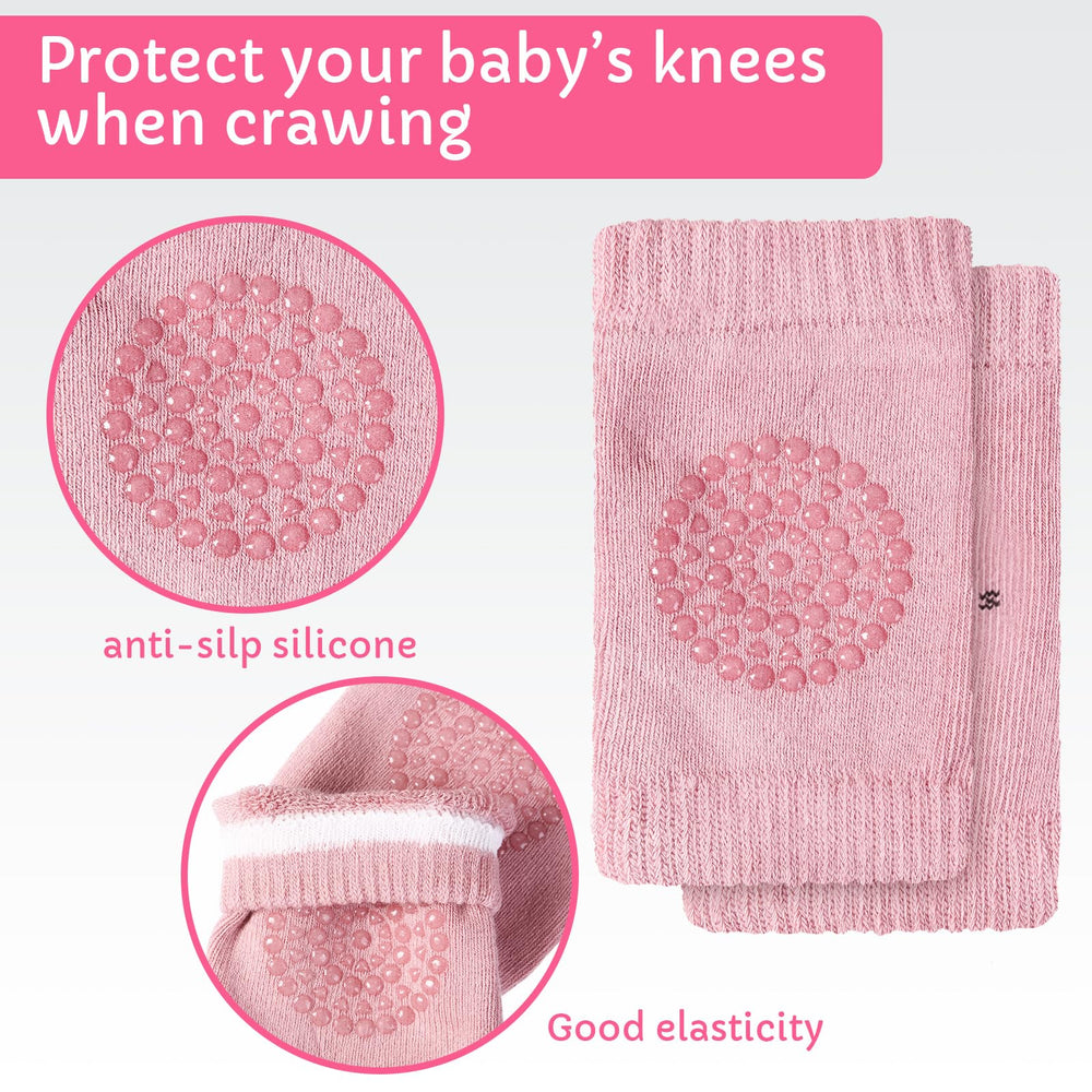Geyoga knee-pads-on-baby-legs protect knees during crawls