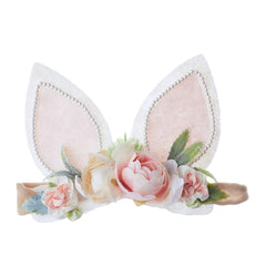 GEZISAN baby floral headband offers newborn-friendly, soft stretch.