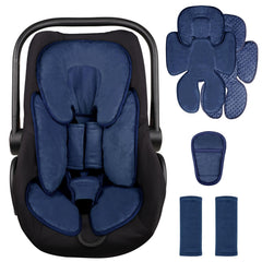 GFU 2-in-1 infant car seat insert head and body support in blue for travel comfort