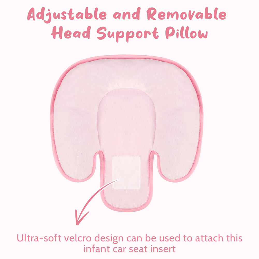 GFU infant car seat insert reversible side plush fabric for comfort and ventilation