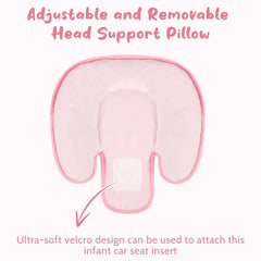 GFU infant car seat insert reversible side plush fabric for comfort and ventilation
