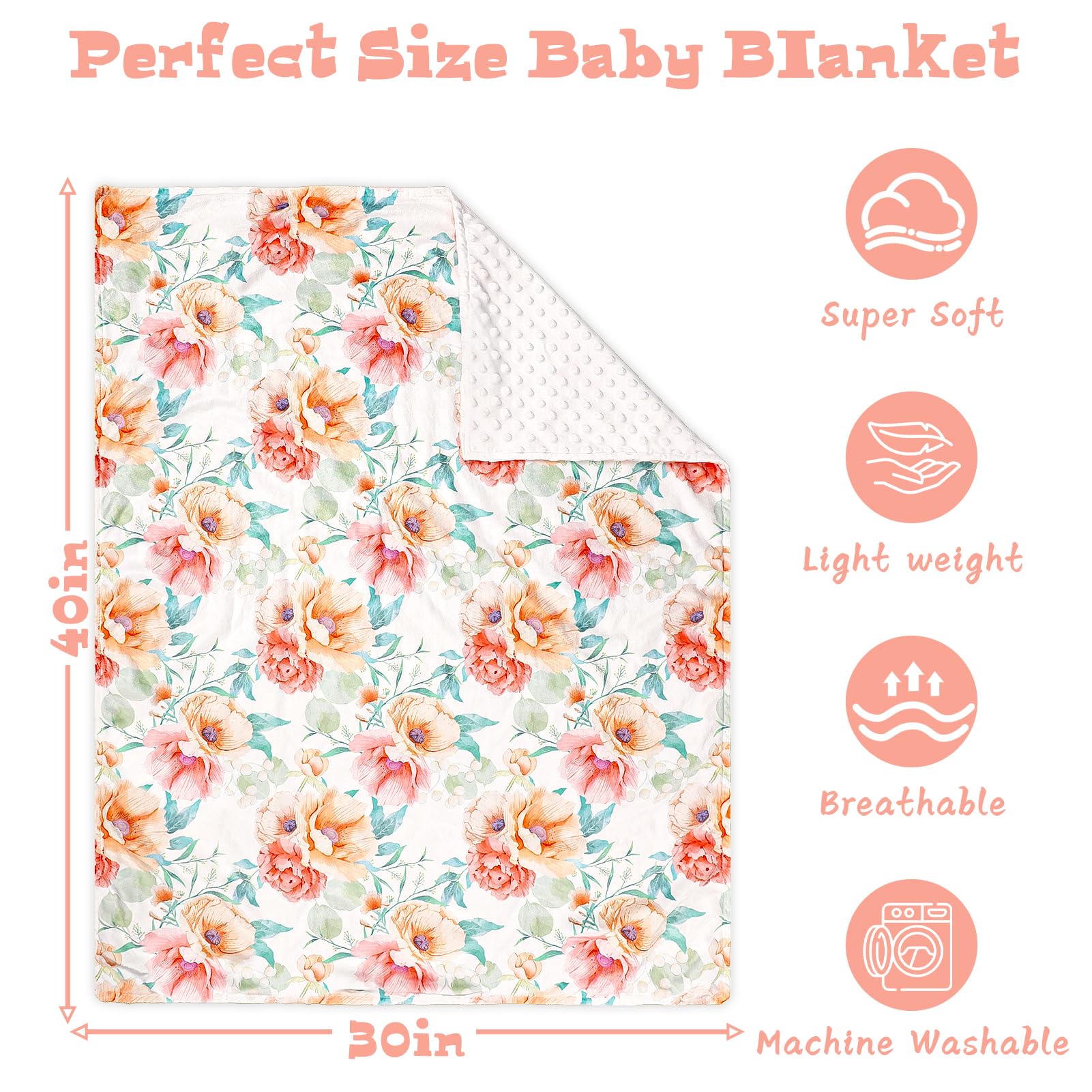 GFU Baby Blanket nursery scene with flowers demonstrates decorative and versatile use