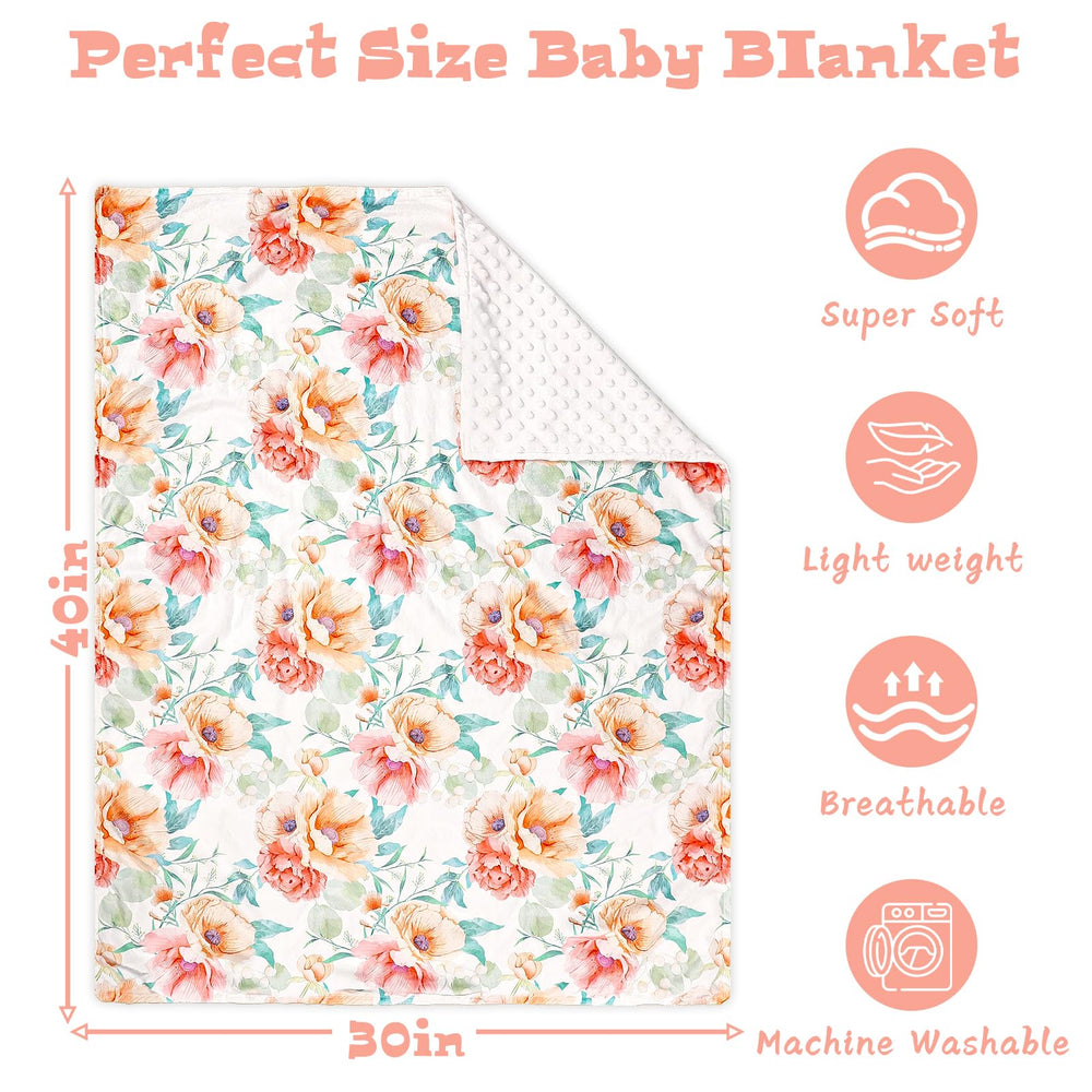 GFU Baby Blanket nursery scene with flowers demonstrates decorative and versatile use