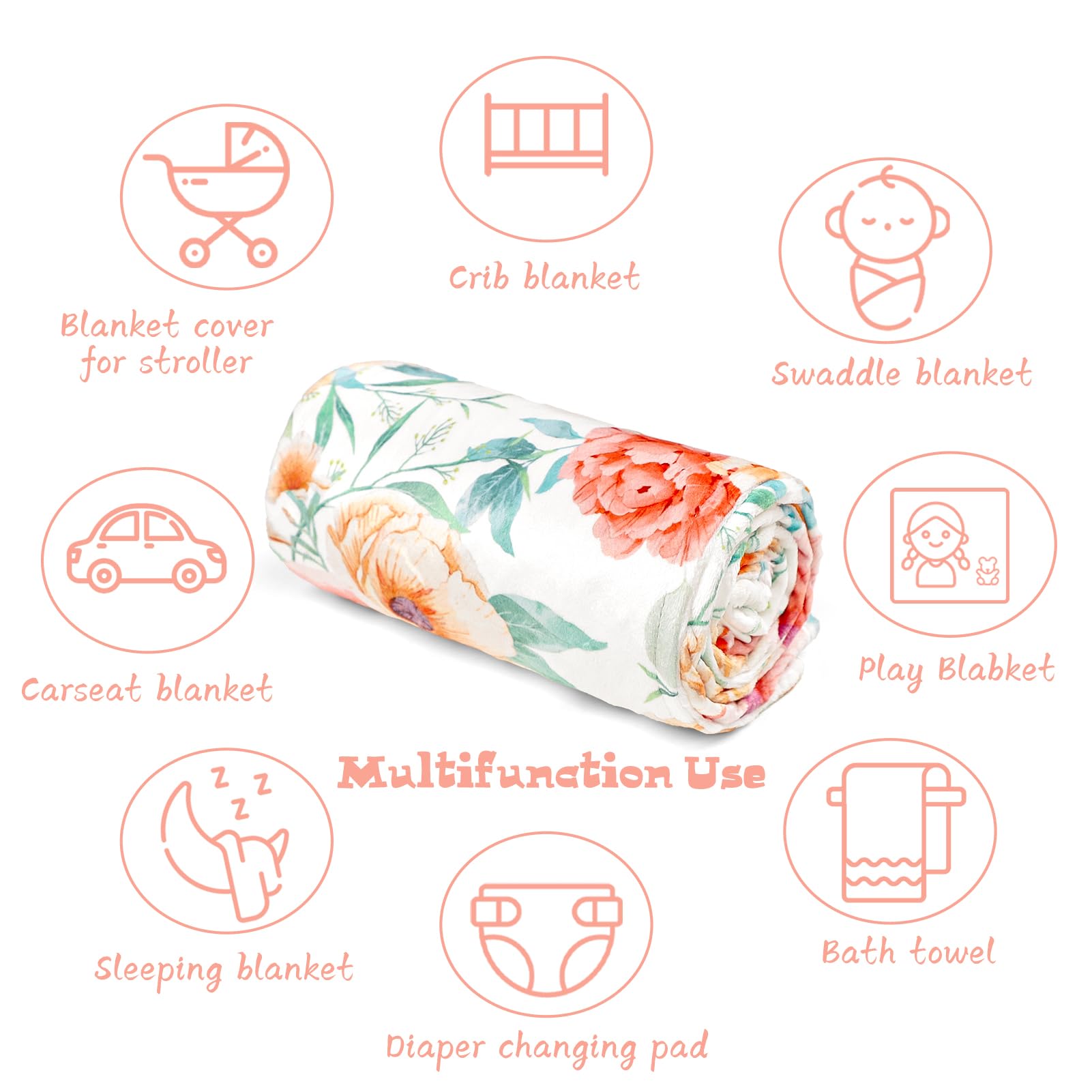 GFU Baby Blanket soft corner touch closeup for gentle infant contact