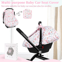 GFU car seat cover with Minky Dot backing for soft warmth