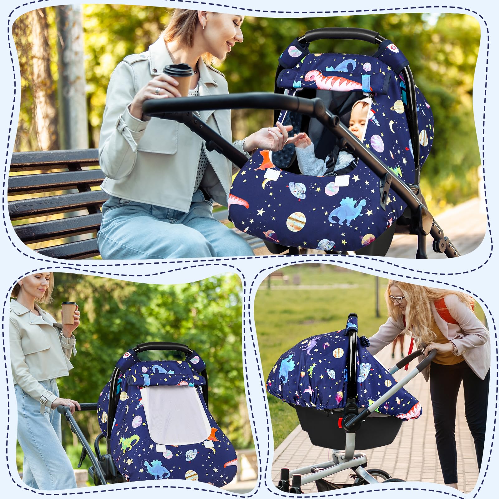GFU baby car seat cover privacy window keeps baby calm