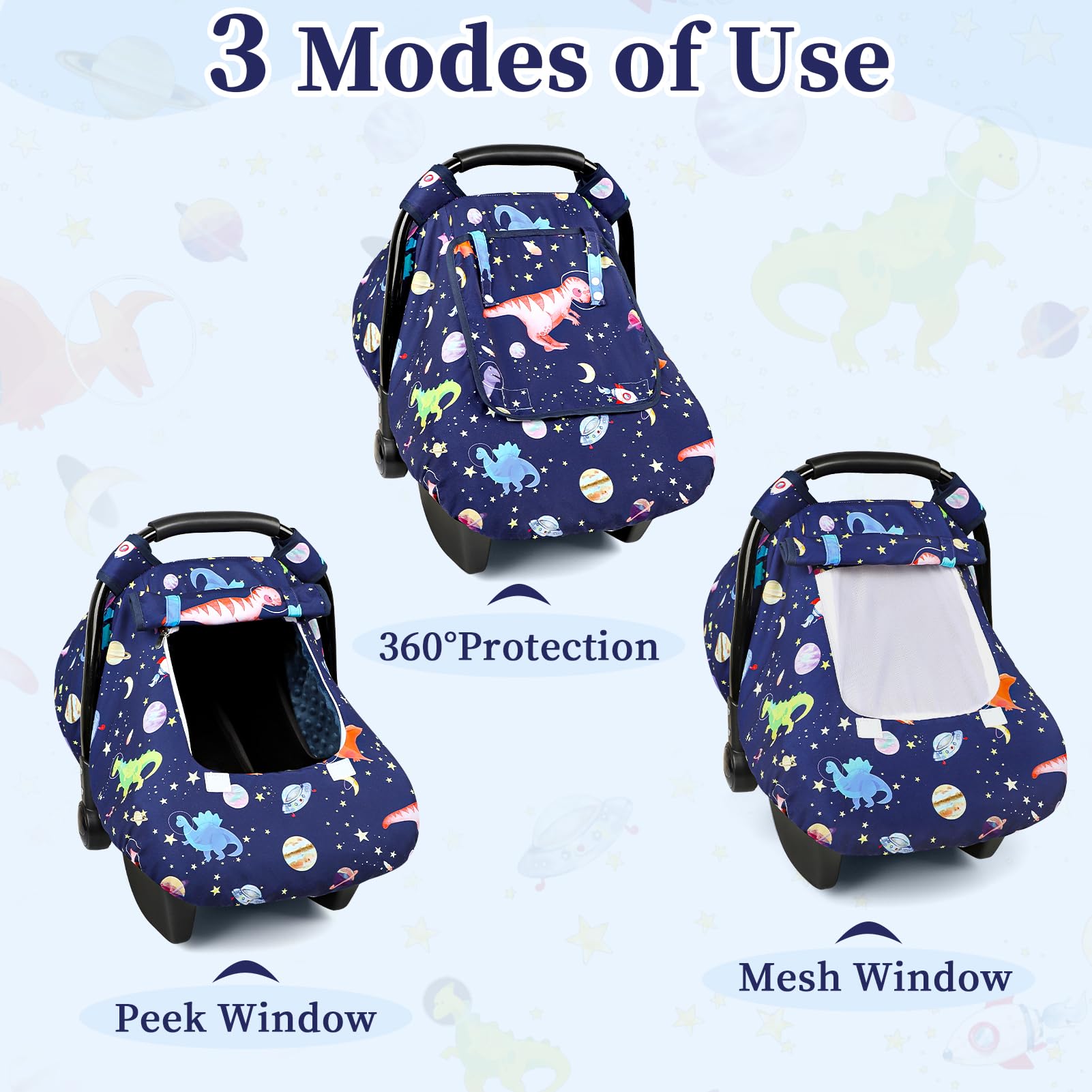 GFU baby car seat cover soft stretch fabric for easy wearing