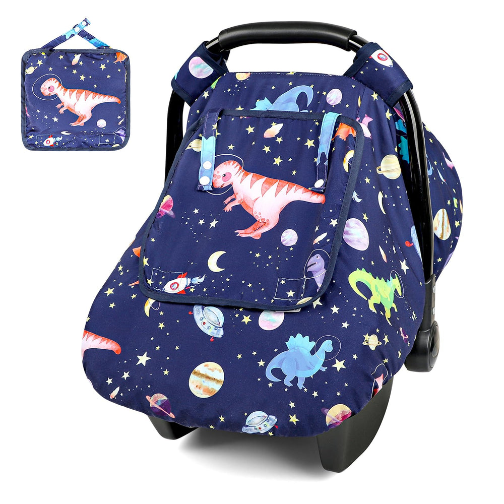 GFU baby car seat cover winter blue shows windproof design for cozy rides