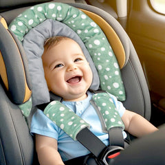 GFU green polka-dot pattern car seat insert adds cute style