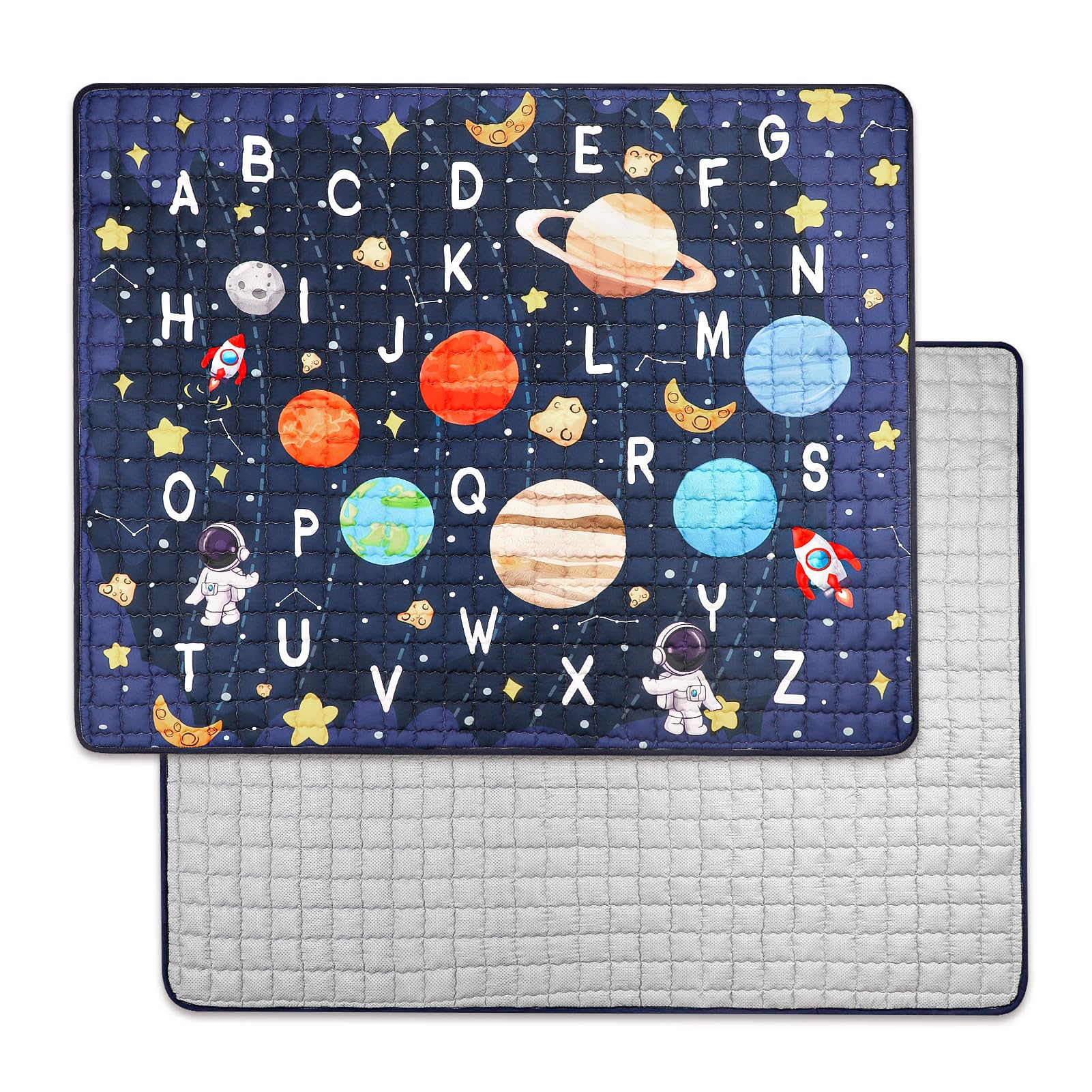 GFU baby play mat blue 71x59 offers a roomy surface for crawling fun