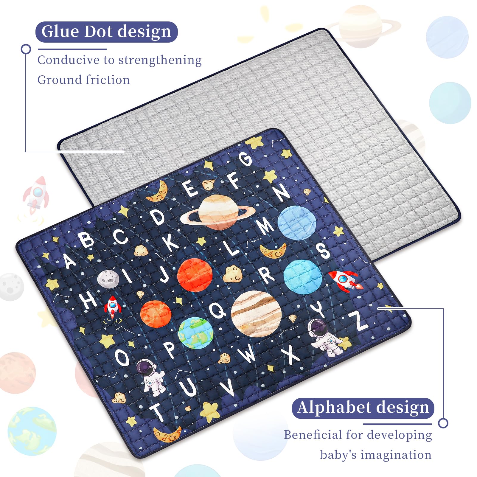 GFU baby play mat folded design is portable for travel and storage