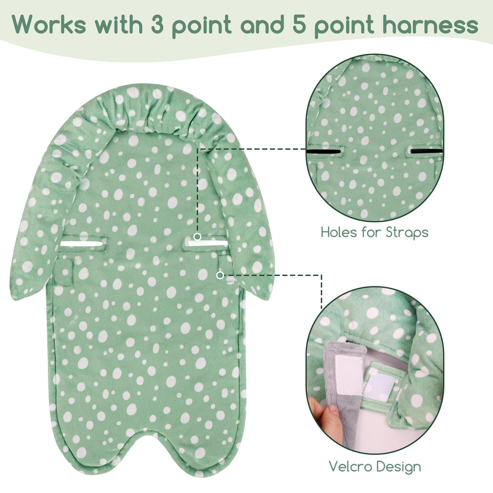 GFU solid green strap pad offers practical easy-care padding