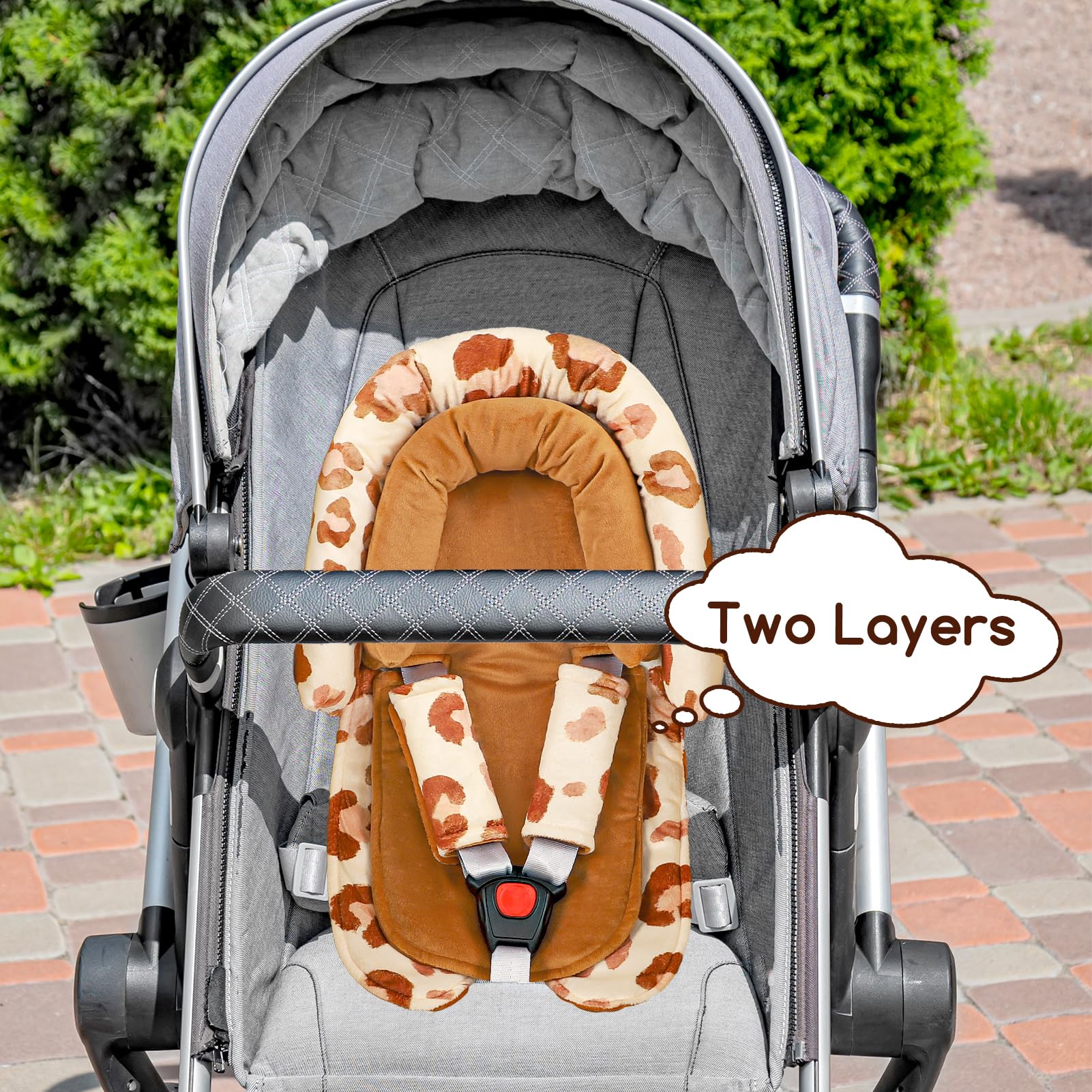 GFU Head support in brown used with swings for gentle cradle comfort