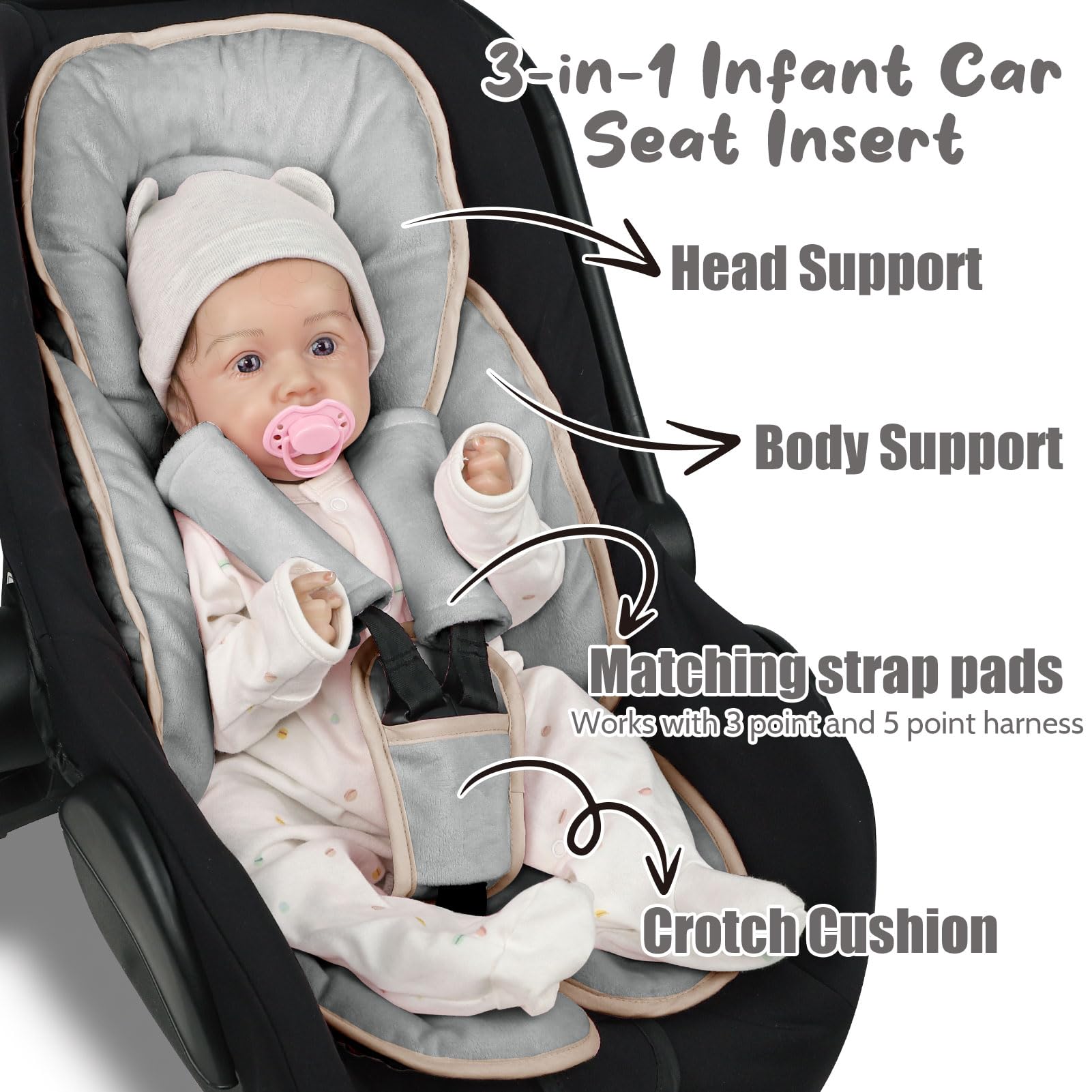 GFU extra strap paddings cushion harness contact for gentler fit