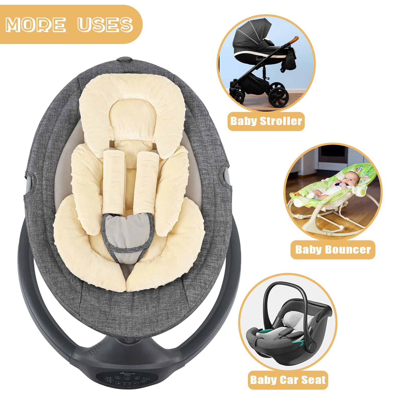 GFU Beige colorway offers stylish travel companion for car seats and strollers.