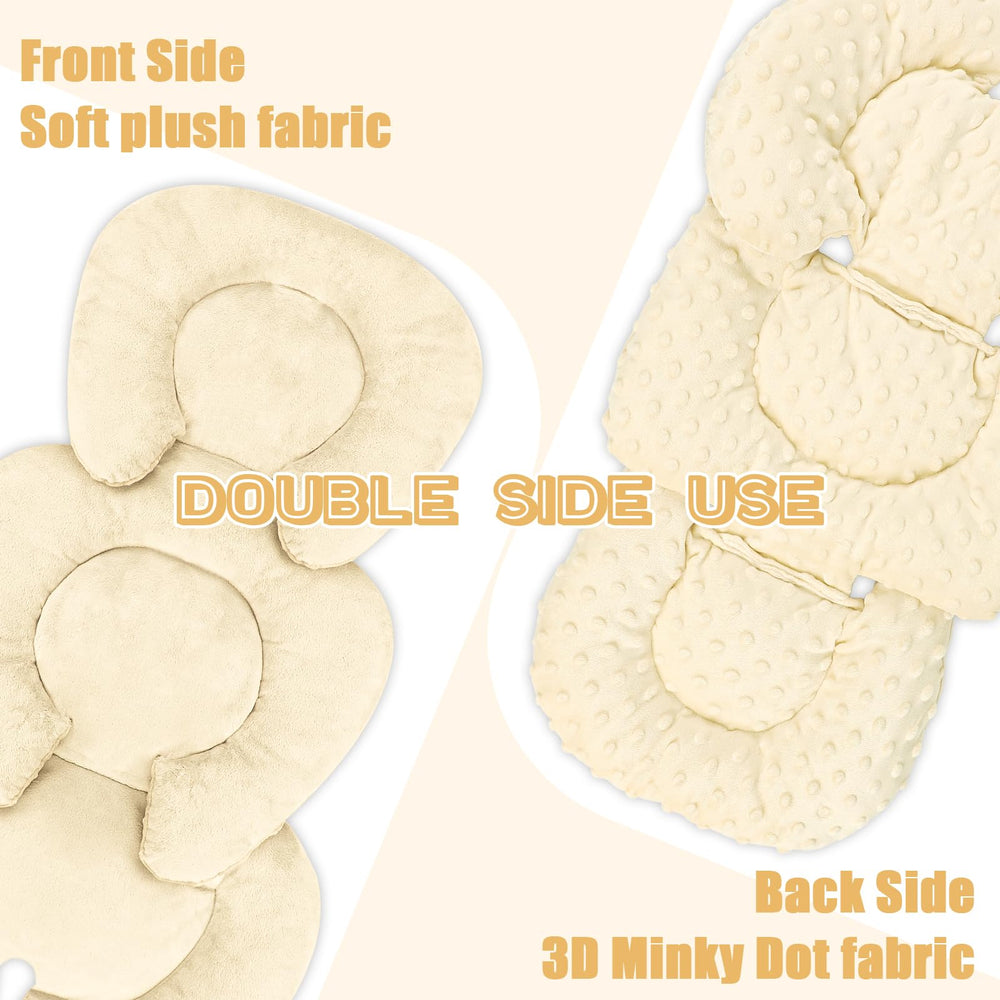 GFU Infant Car Seat Insert double-sided plush design offers cozy comfort.