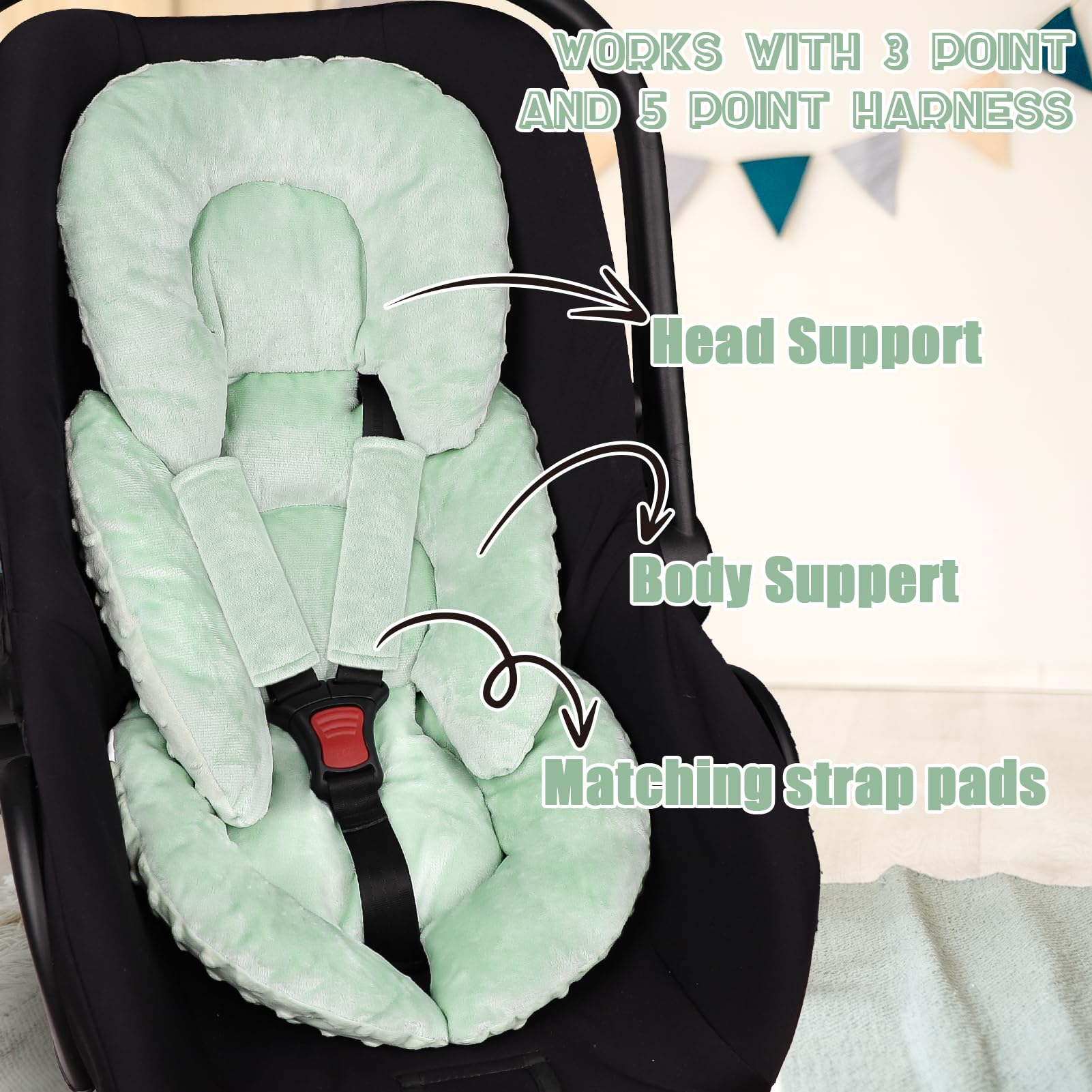 GFU infant insert fits swings for added head and torso support