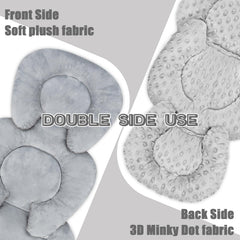 GFU infant car seat insert plush-reverse-side offers soft warmth for snuggly moments.