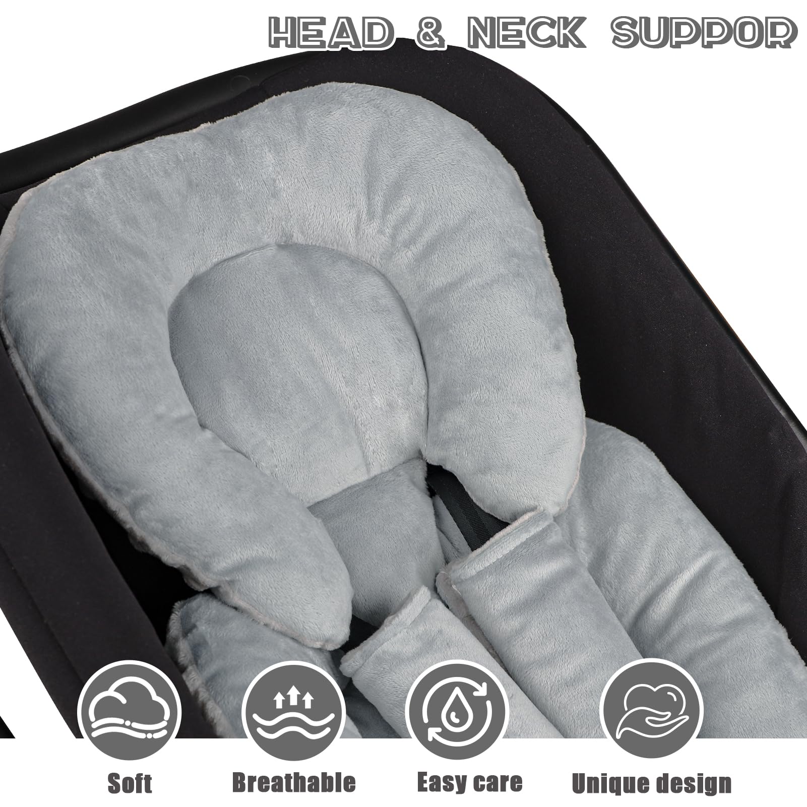 GFU infant car seat insert stroller-swing-fit suitable for various seating options.