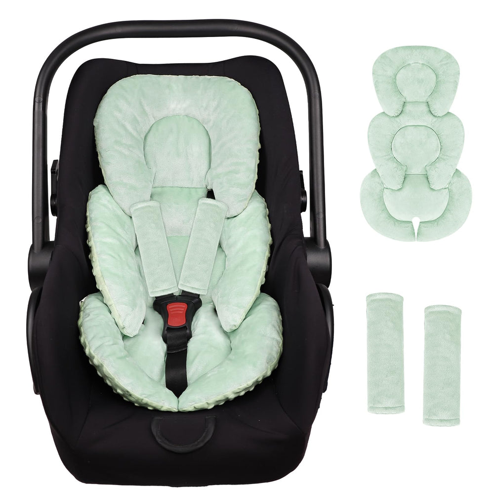 GFU infant car seat insert head and body support with plush padding for newborn comfort