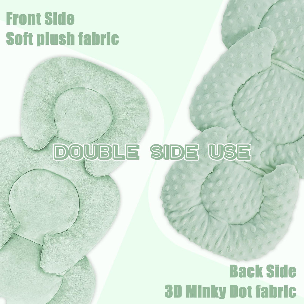 GFU infant insert reversible side with plush and 3D fabric for cozy travel comfort