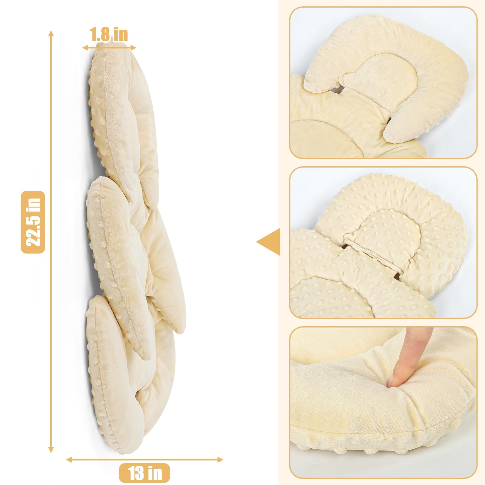 GFU Insert is suitable for car seats, swings, and strollers for on-the-go use.