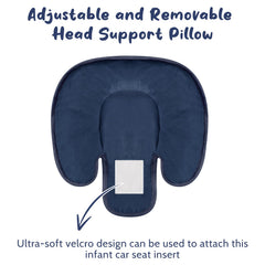 GFU infant insert reversible plush side blue enhances warmth and breathability