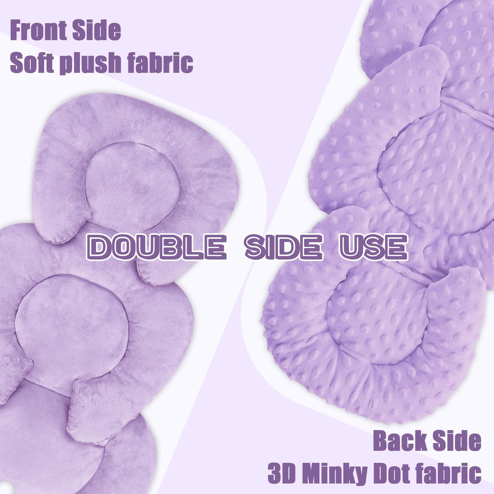 GFU infant seat insert double-sided fabric provides plush comfort and breathable variety.