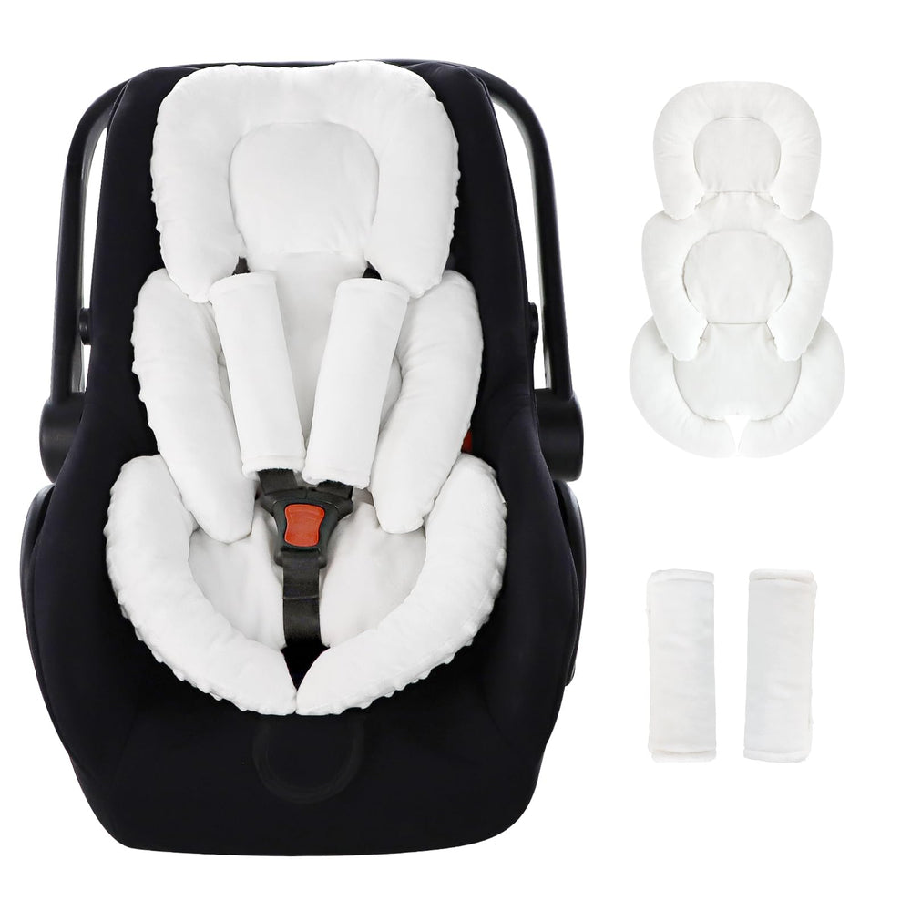 GFU infant seat insert head and body support for comfy car rides.