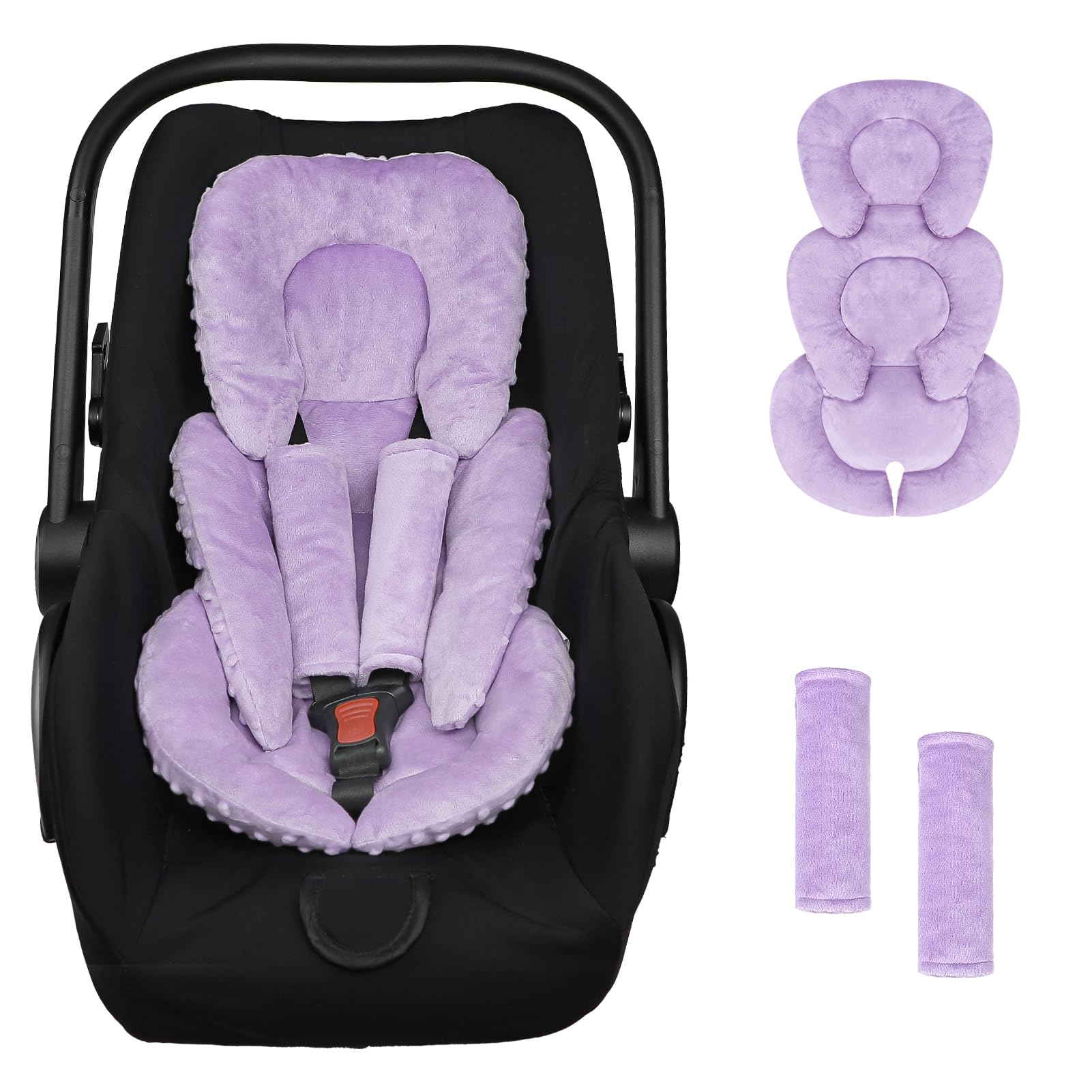 GFU infant seat insert head support helps cradle newborn heads during car journeys.