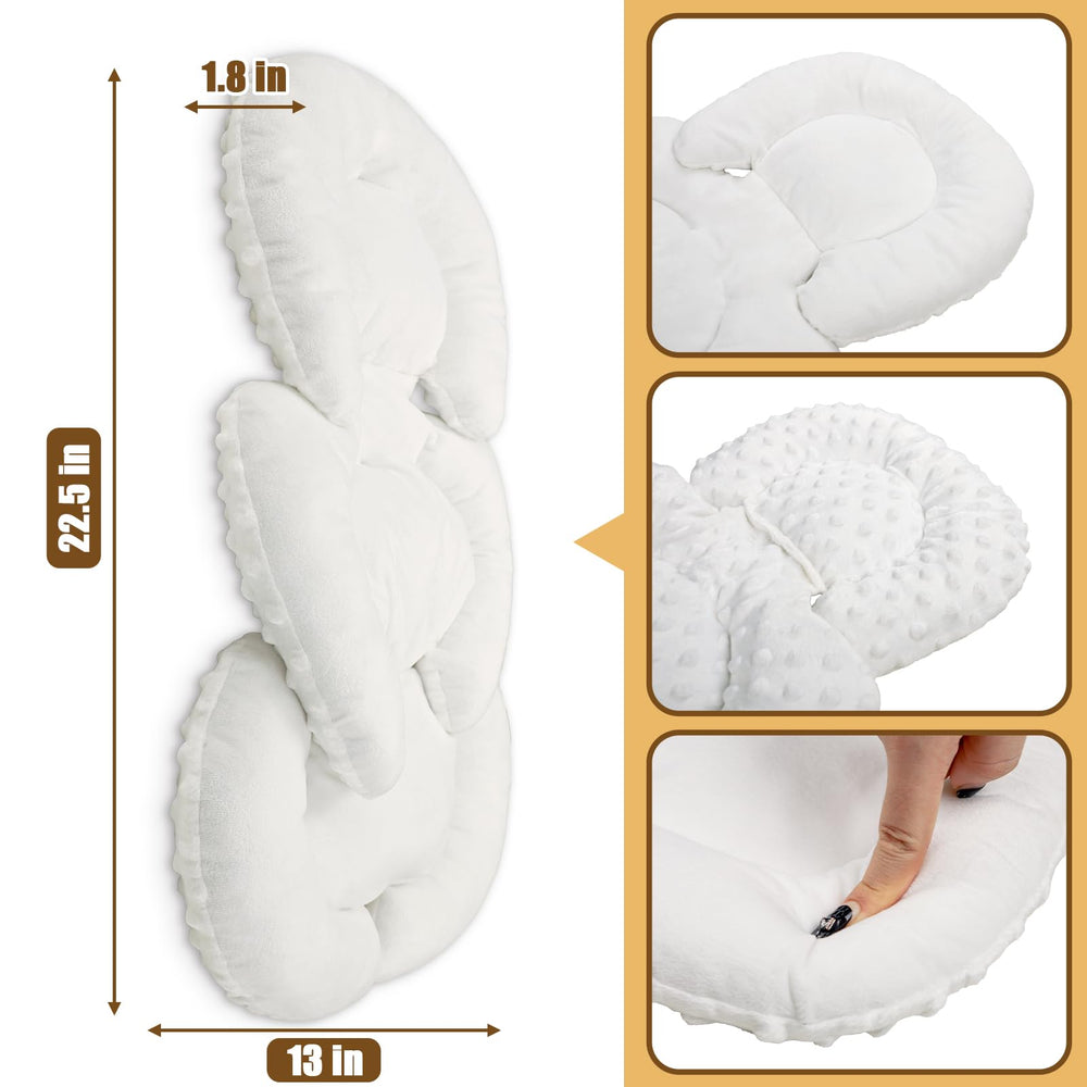 GFU comfortable head-body support doubles as a stroller pillow on walks.