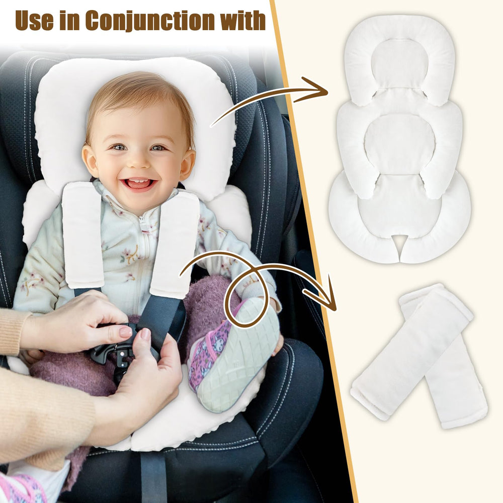 GFU soft cushion fits strollers, swings and bouncers for newborn travel.