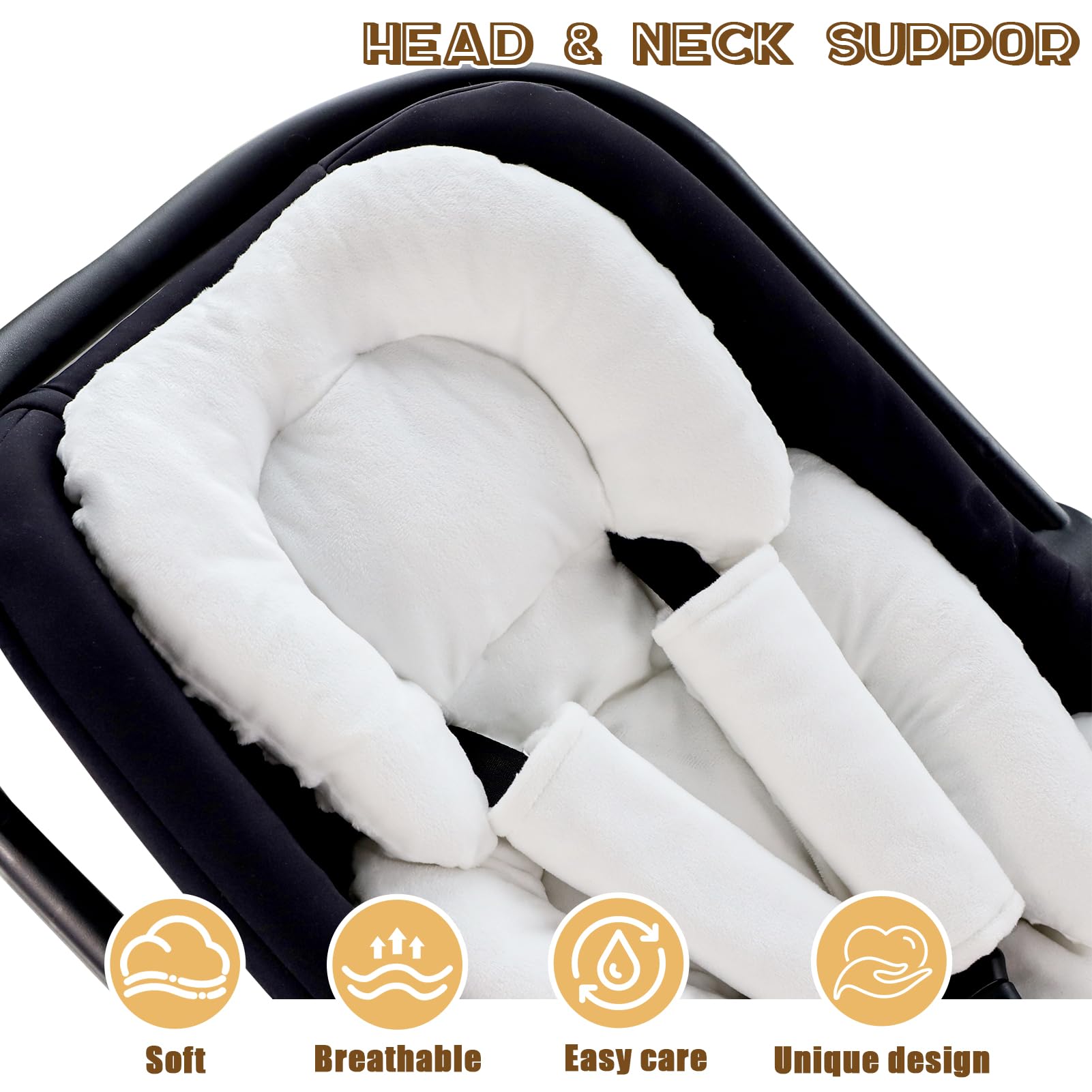 GFU compact, easy-to-clean infant insert keeps baby calm and soothed.
