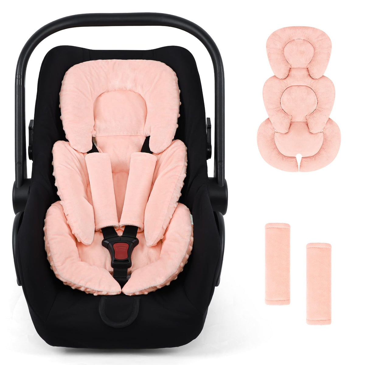 GFU Infant Stroller Mat orange full body support for cozy rides