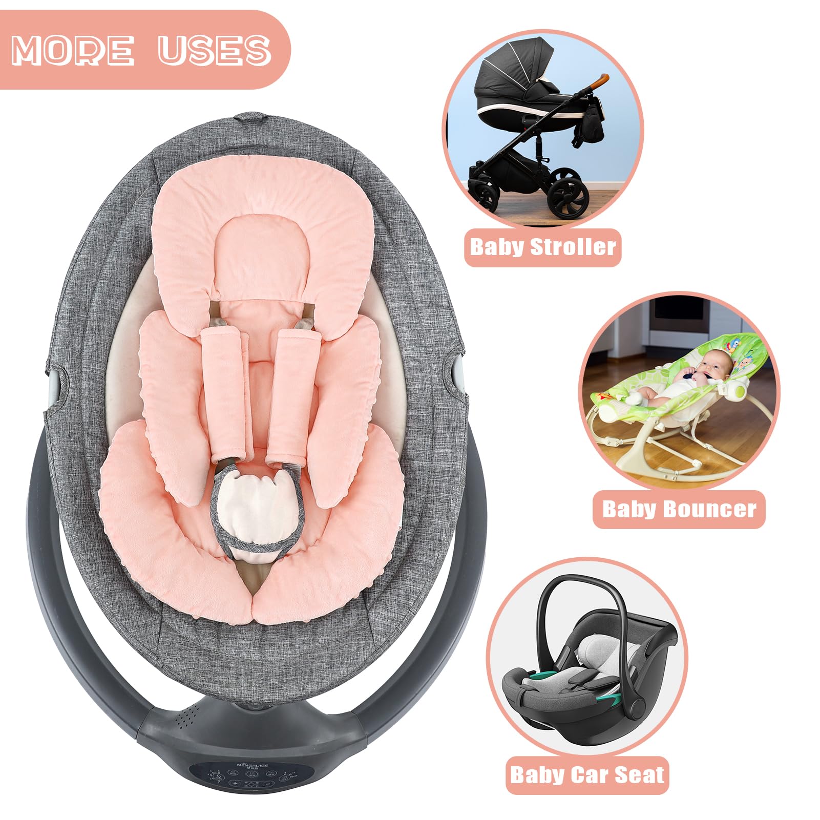GFU Infant Stroller Mat soft texture closeup showing cushioning