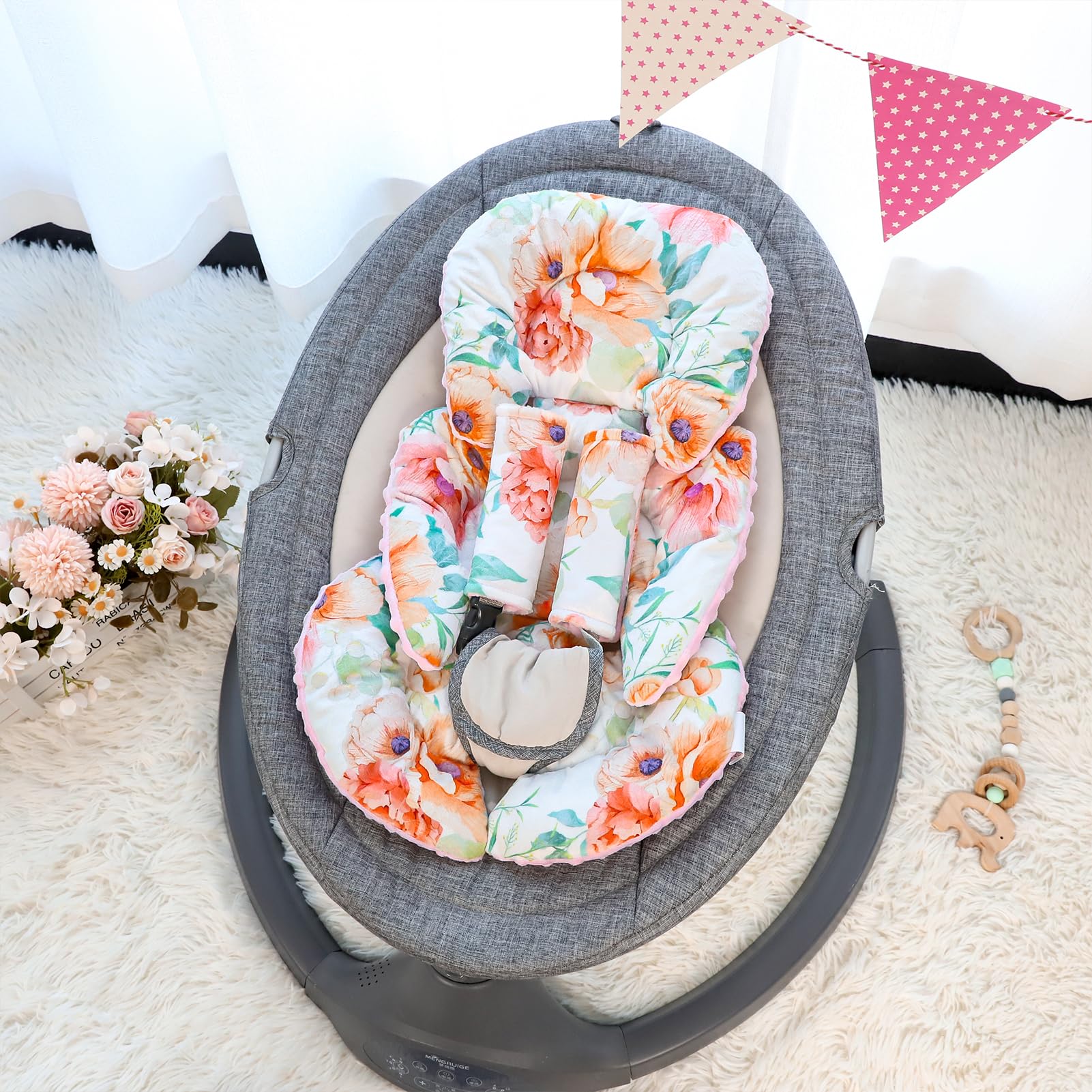 GFU infant stroller mat stroller and swing compatibility supports everyday use