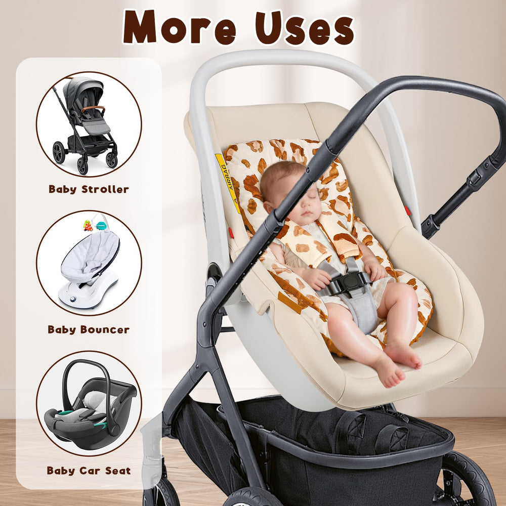 GFU leopard print baby cushion adds style while supporting comfort.