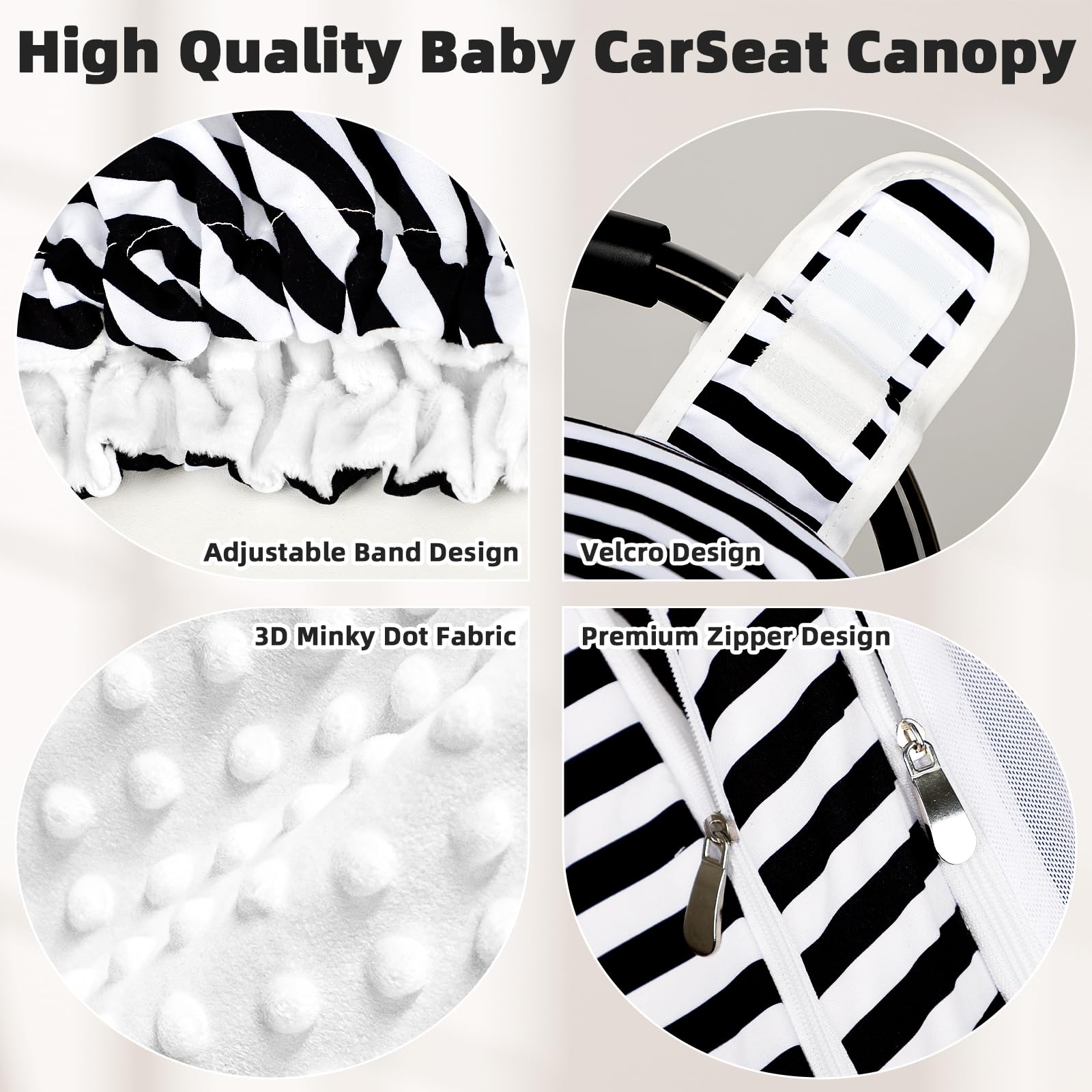 GFU lined with Minky Dots fabric provides soft warmth and gentle touch
