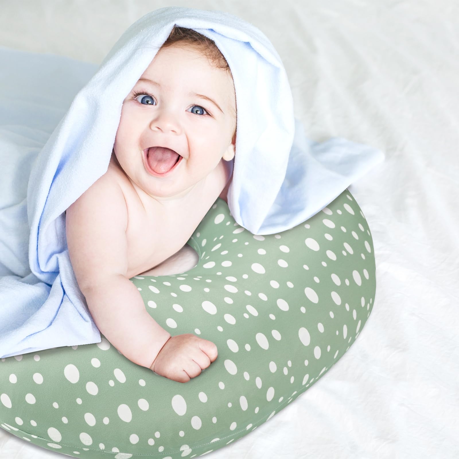 GFU nursing pillow cover machine-washable for quick cleanups between feeds.