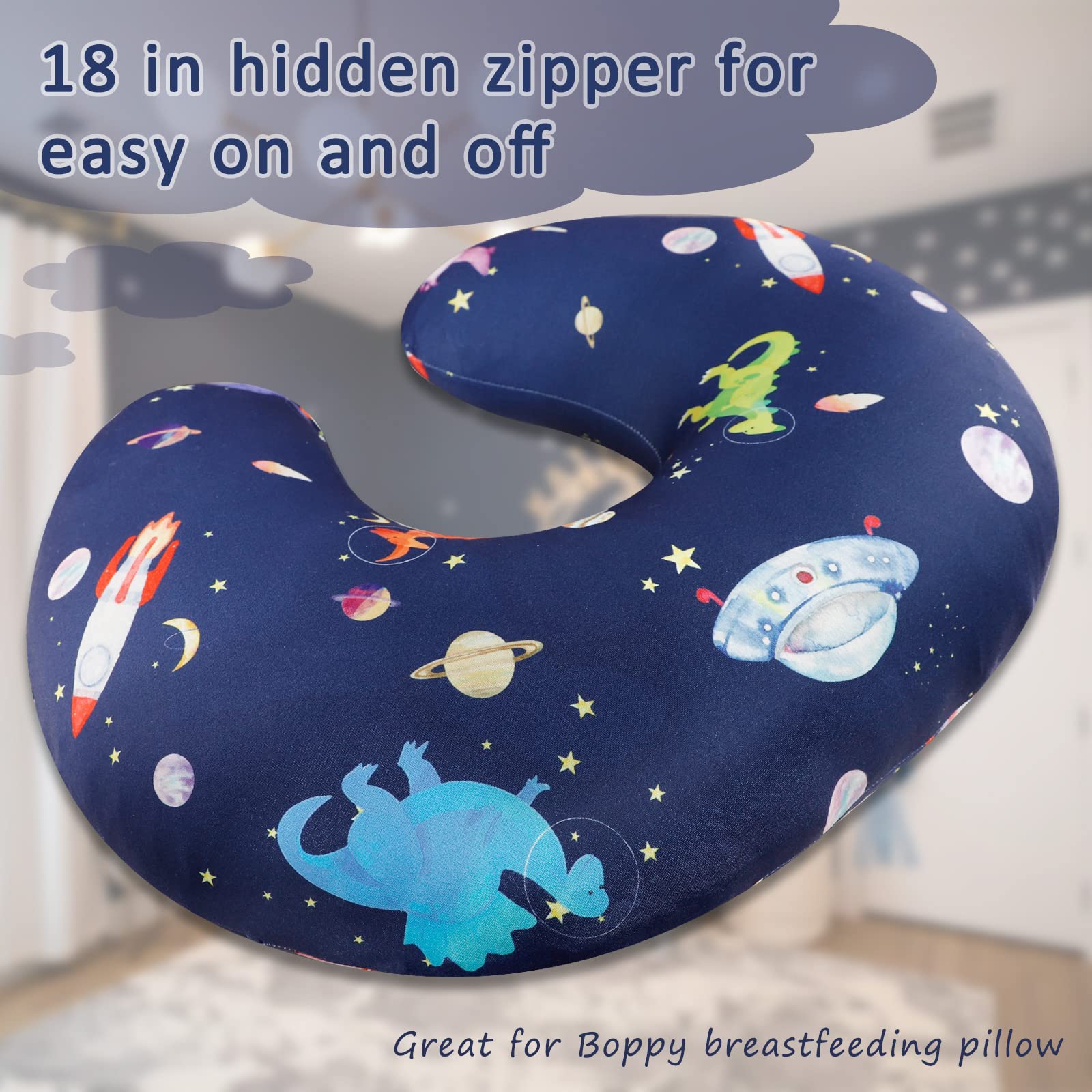 GFU space dinosaur pattern adds playful nursery charm for baby and family