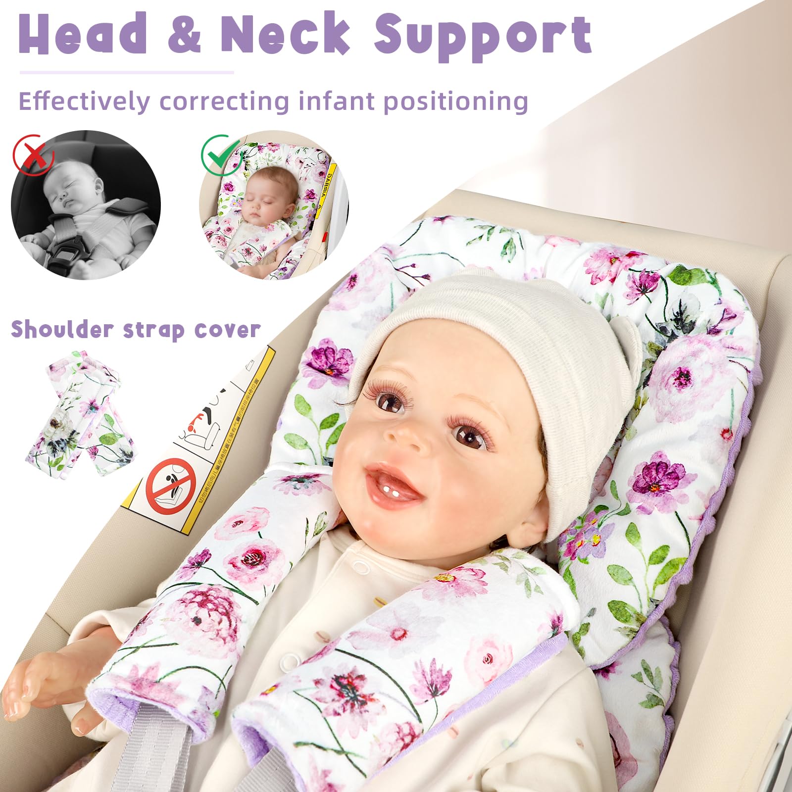 GFU reversible newborn insert featuring plush on one side and breathable fabric on the other